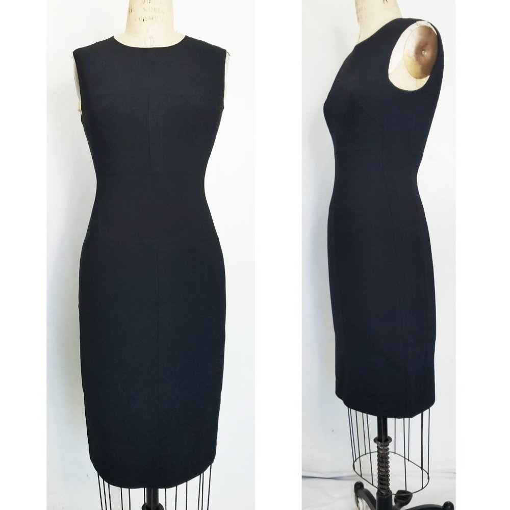 Narciso Rodriguez Womens Stretch Black Dress Designer Sheath Bodycon Dress 40 - Picture 5 of 9